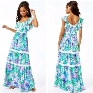 NWT Lilly Pulitzer Ivie Maxi Dress, Size 10